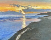 Shoreline sunset (Acrylic 12 x 16)